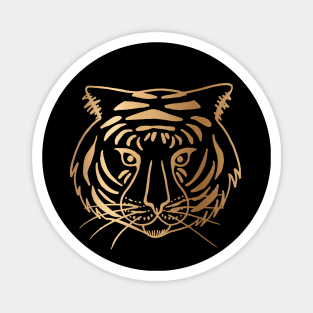 Gold and Black Tiger Magnet